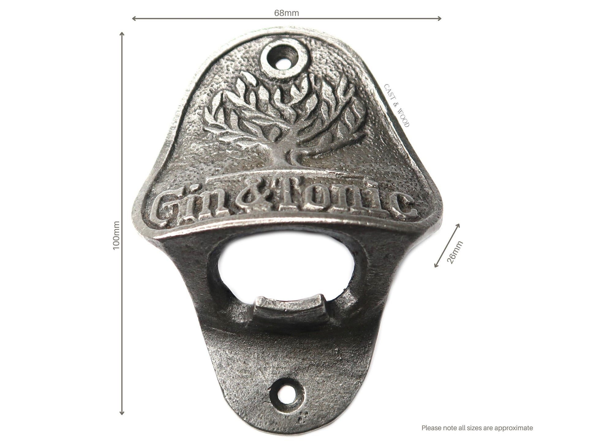 FEVERTREE GIN & TONIC Cast Iron Wall Mounted Bottle Opener freeshipping - Cast & Wood