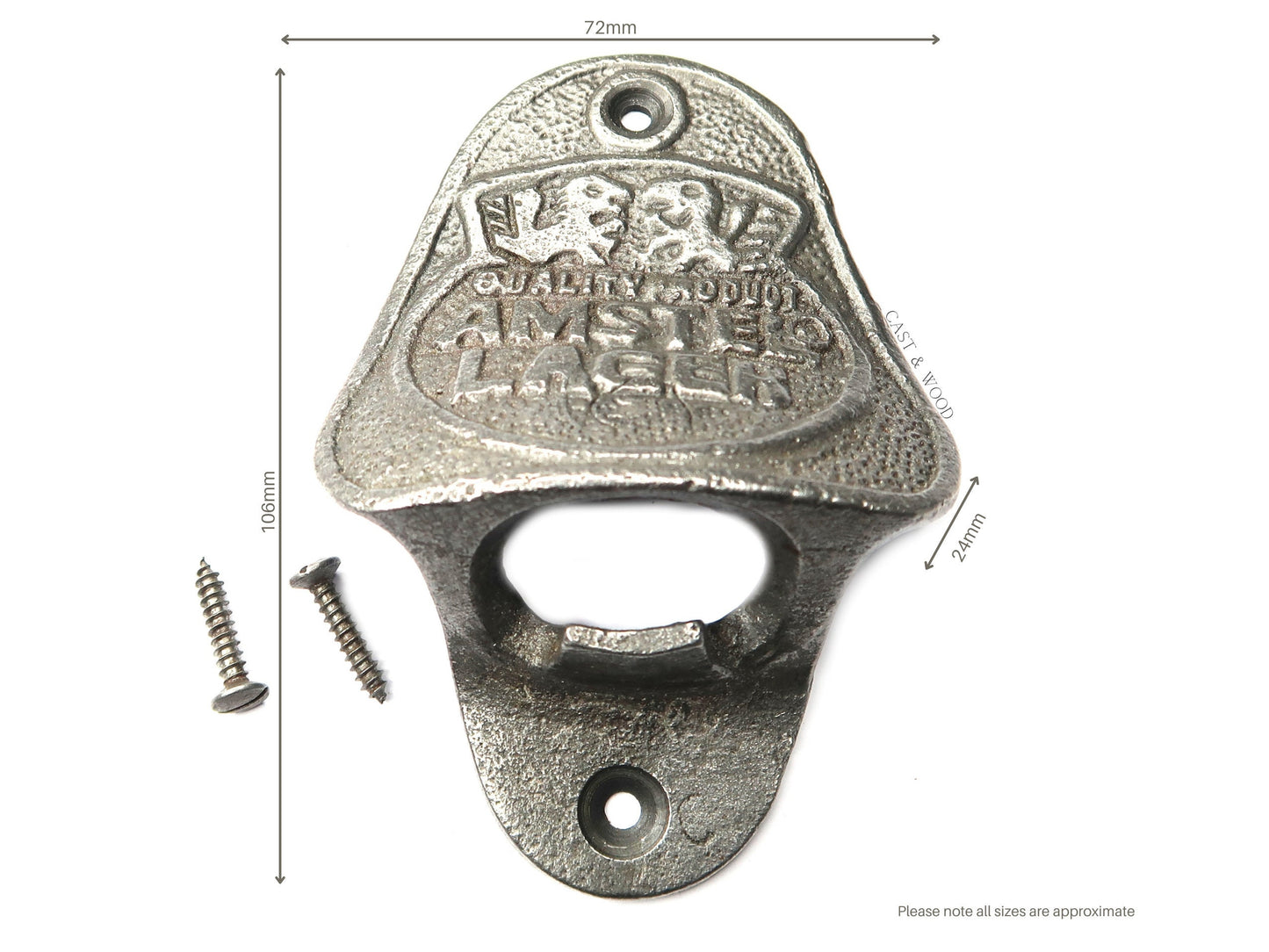 AMSTEL LAGER Cast Iron Wall Mounted Bottle Opener freeshipping - Cast & Wood