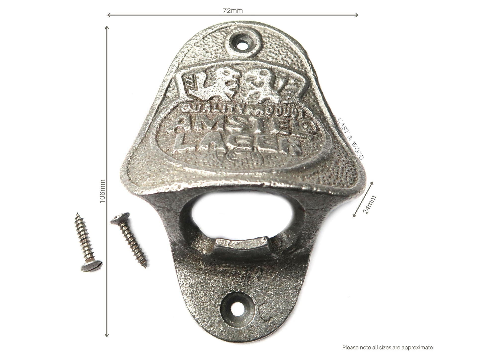 AMSTEL LAGER Cast Iron Wall Mounted Bottle Opener freeshipping - Cast & Wood