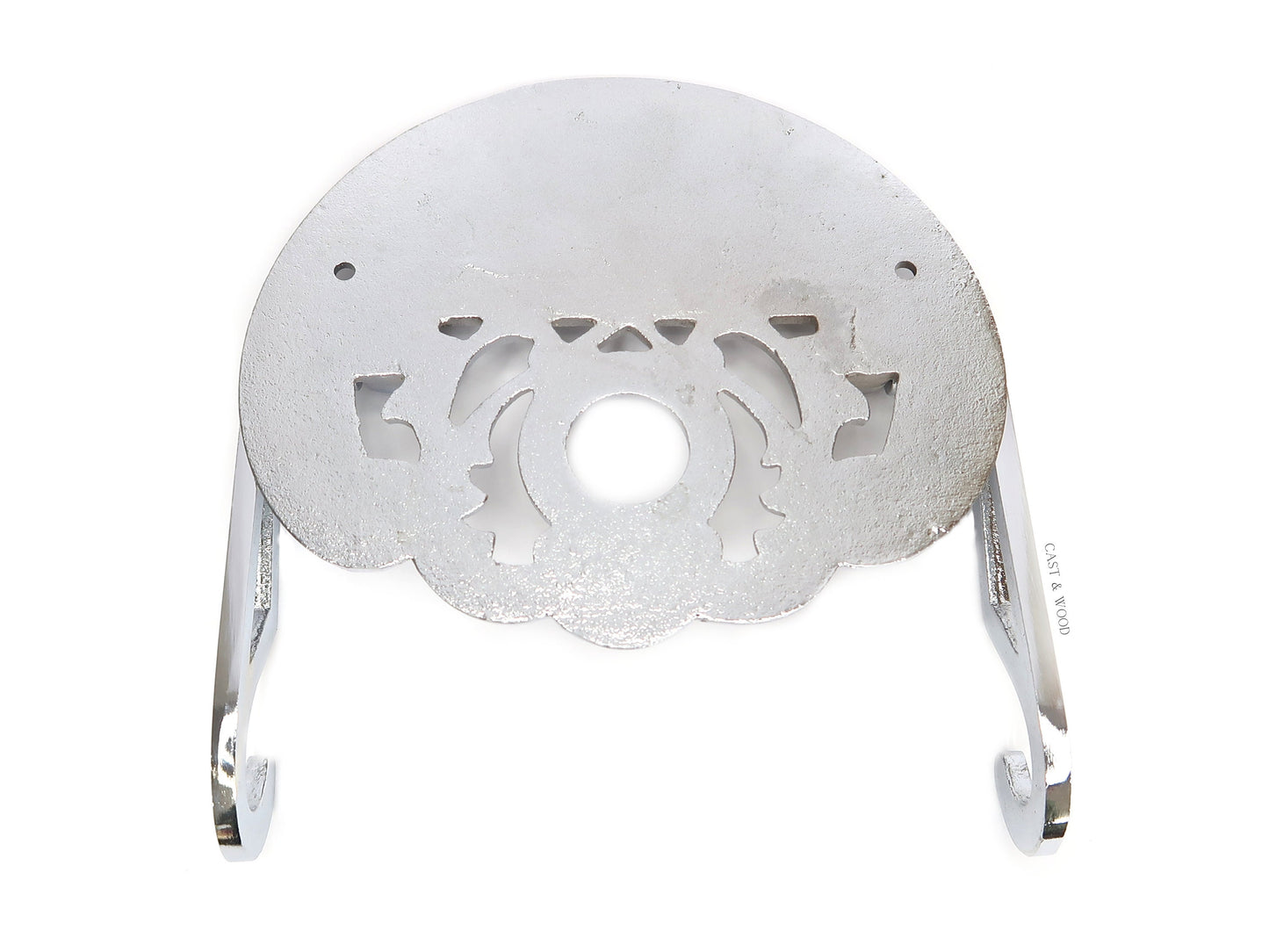 The Crown Toilet Roll Holder - Chrome - Light Wood