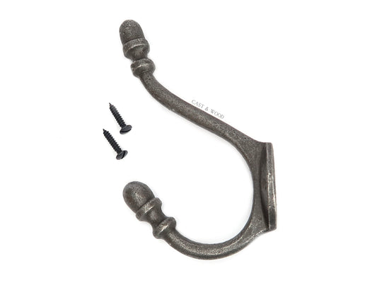 Acorn Double Coat Hook freeshipping - Cast & Wood
