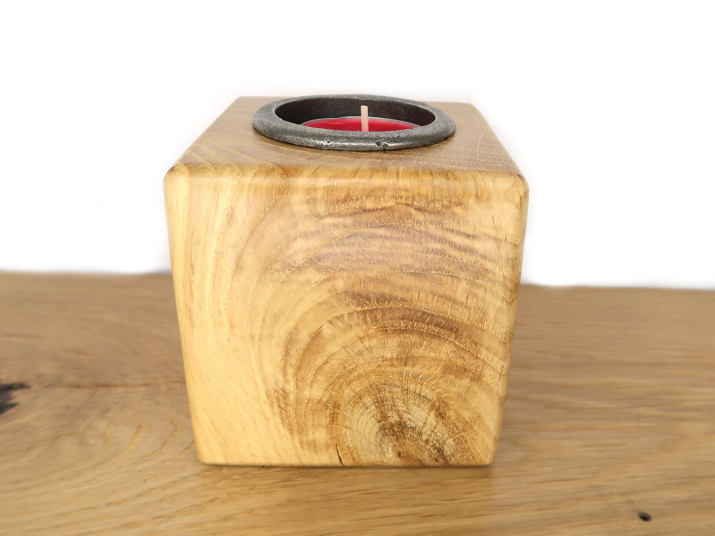 Solid Oak Tea Light Candle Holder freeshipping - Cast & Wood
