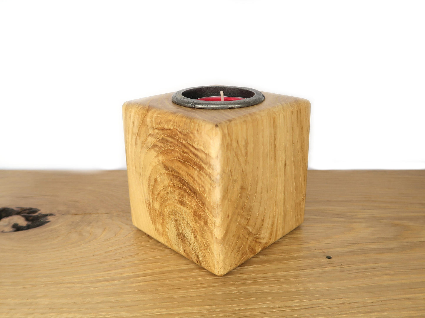 Solid Oak Tea Light Candle Holder freeshipping - Cast & Wood
