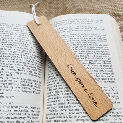 Once upon a time... - Engraved Bookmark