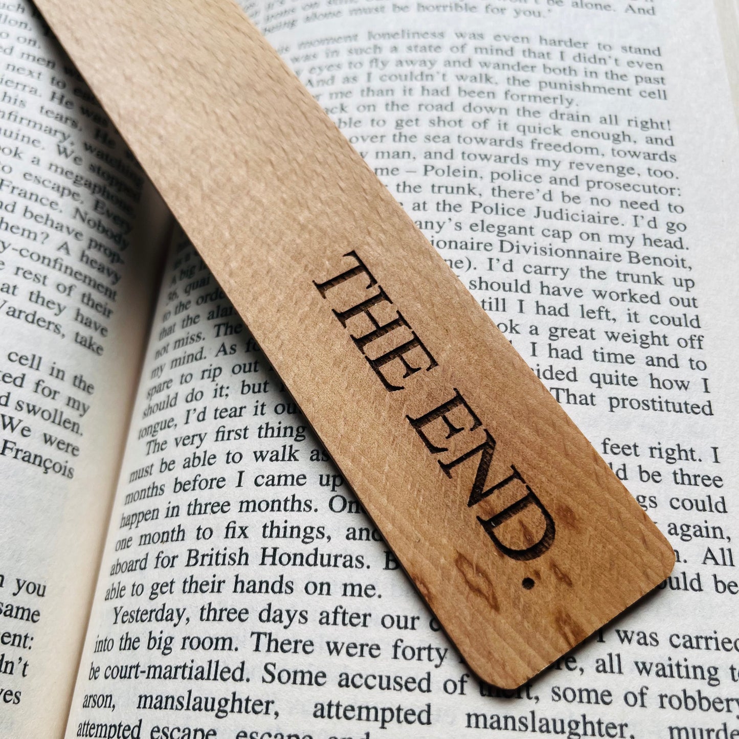 The End. - Engraved Bookmark