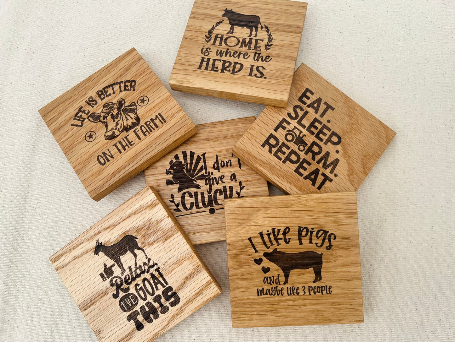I Don't Give a Cluck Engraved Coaster