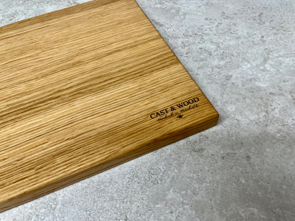 Personalised Family Name Solid Oak Chopping Board