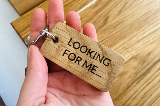 Custom Oak Keyring Small