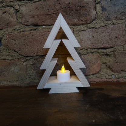 Tea Light Christmas Tree - 20cm (Battery Powered)