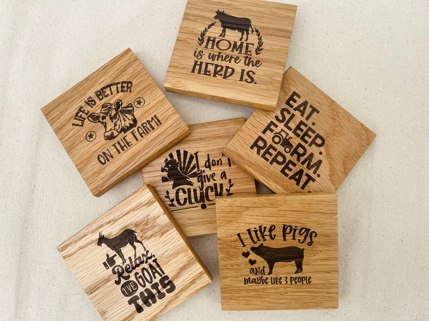I Don't Give a Cluck Engraved Coaster