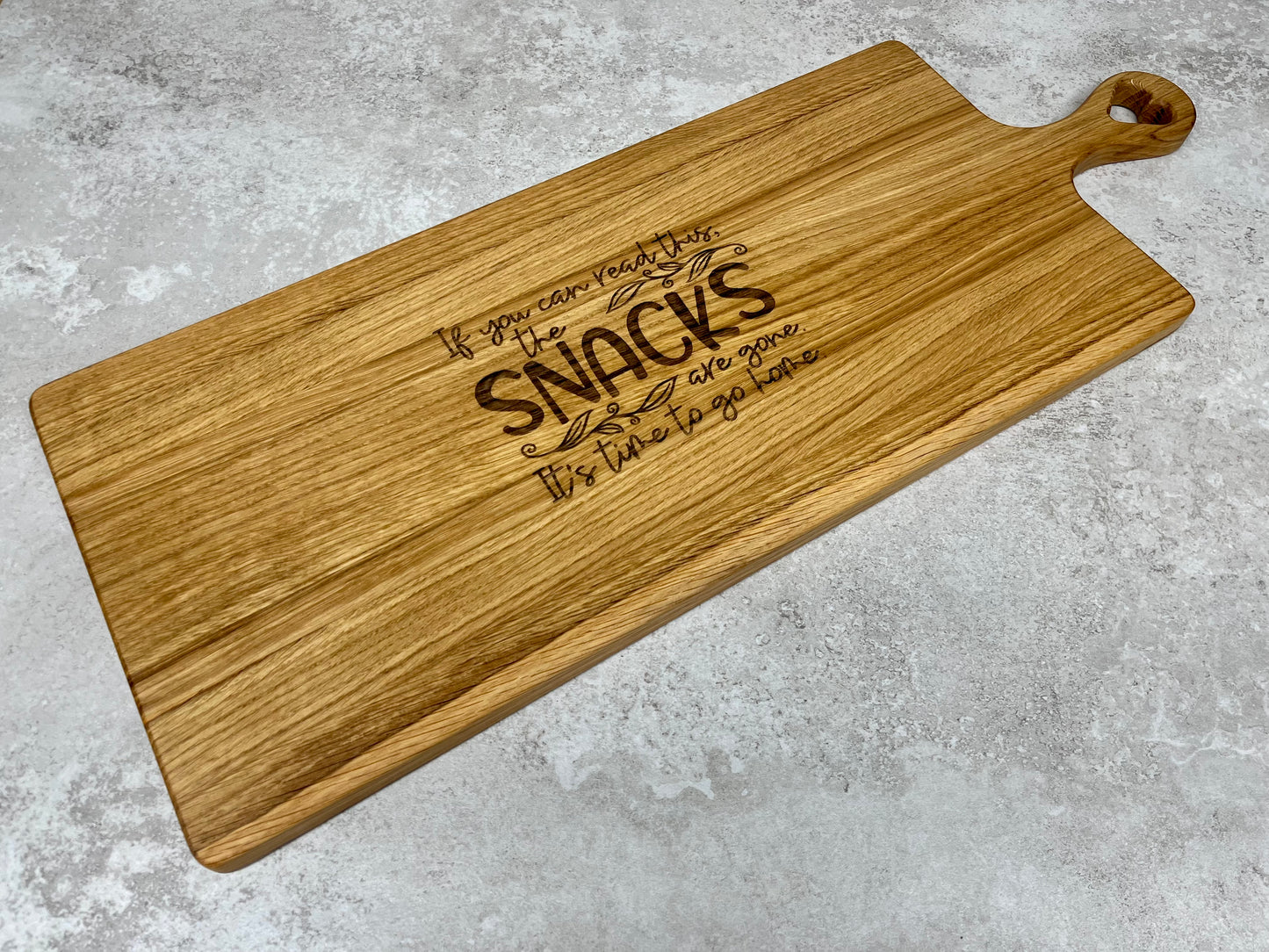 Extra Large Oak Serving Platter - If you can read this the snacks are gone...