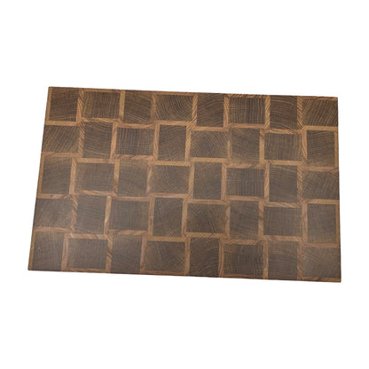 Basket Weave End Grain Premium Chopping Board - Oak / Ash - 38cm x 23.5cm