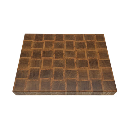 Basket Weave End Grain Premium Chopping Board - Oak / Ash - 38cm x 28cm