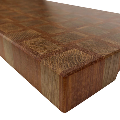 Extra Large Premium Oak / Sapele End Grain Chopping Board