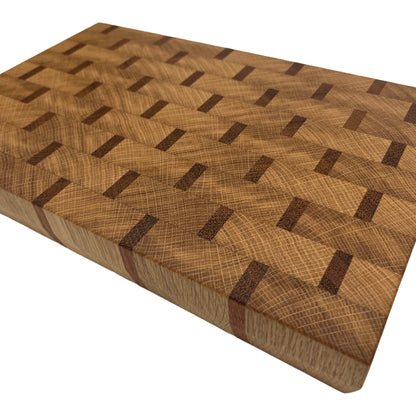 Oak / Sapele Premium End Grain Cutting Board