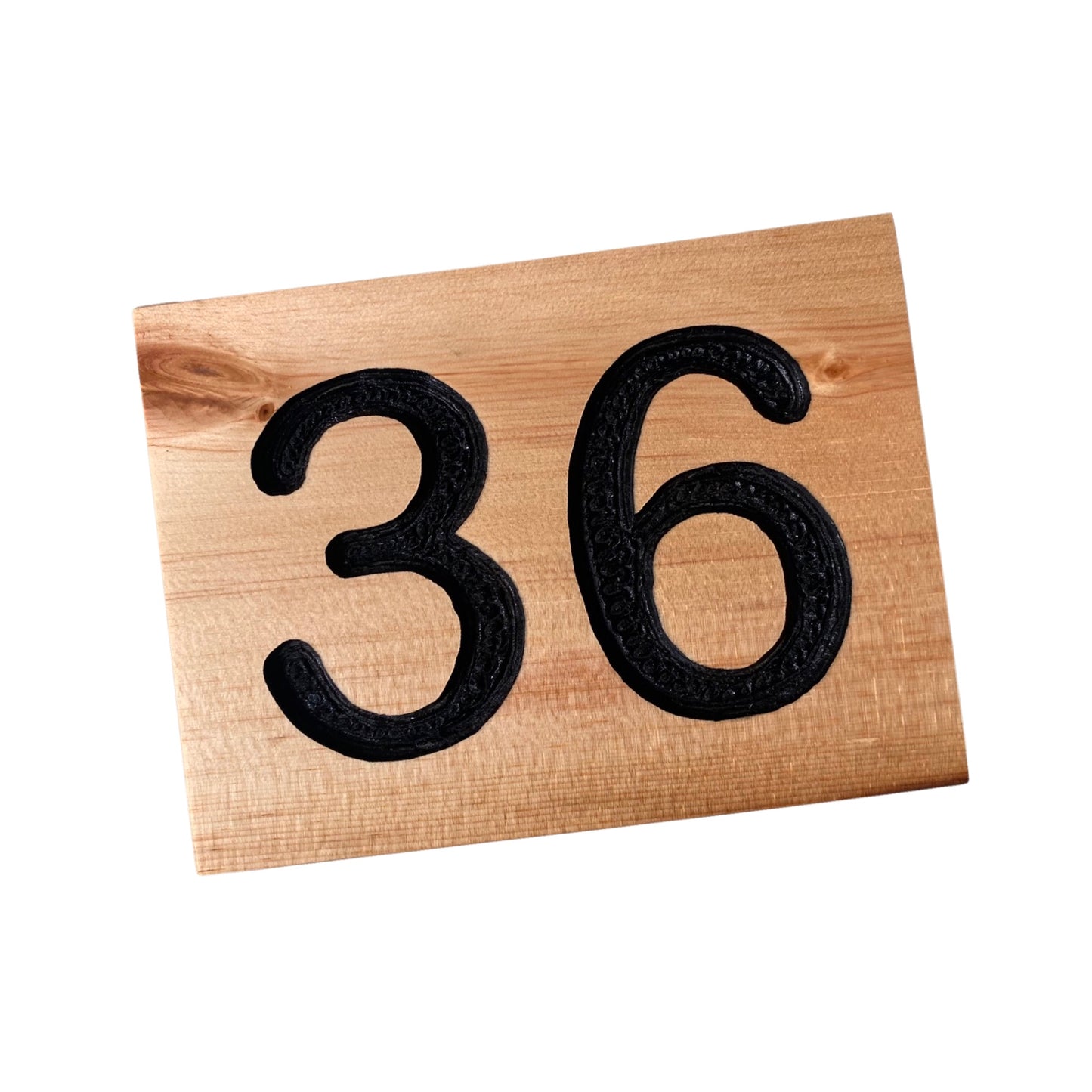 Custom House Number Plaque - Hand Carved