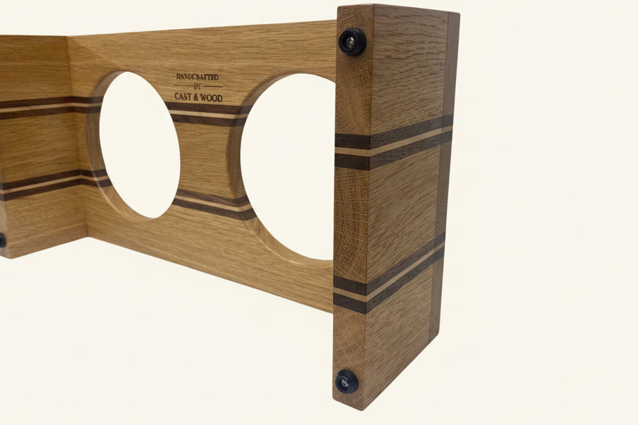 Striped Double Pet Bowl