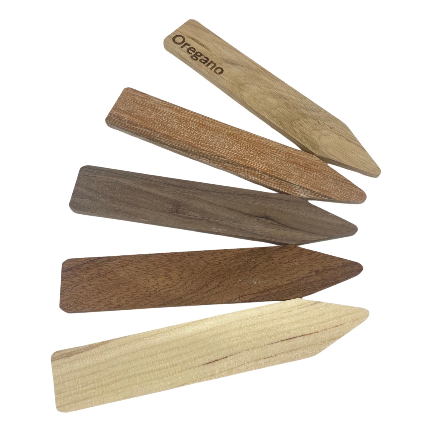Personalised Minimalist Hardwood Plant Markers - Set of 5
