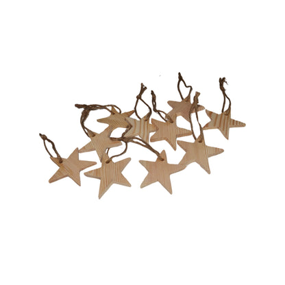 Star Hanging Tree Decorations - Small - Set of 10