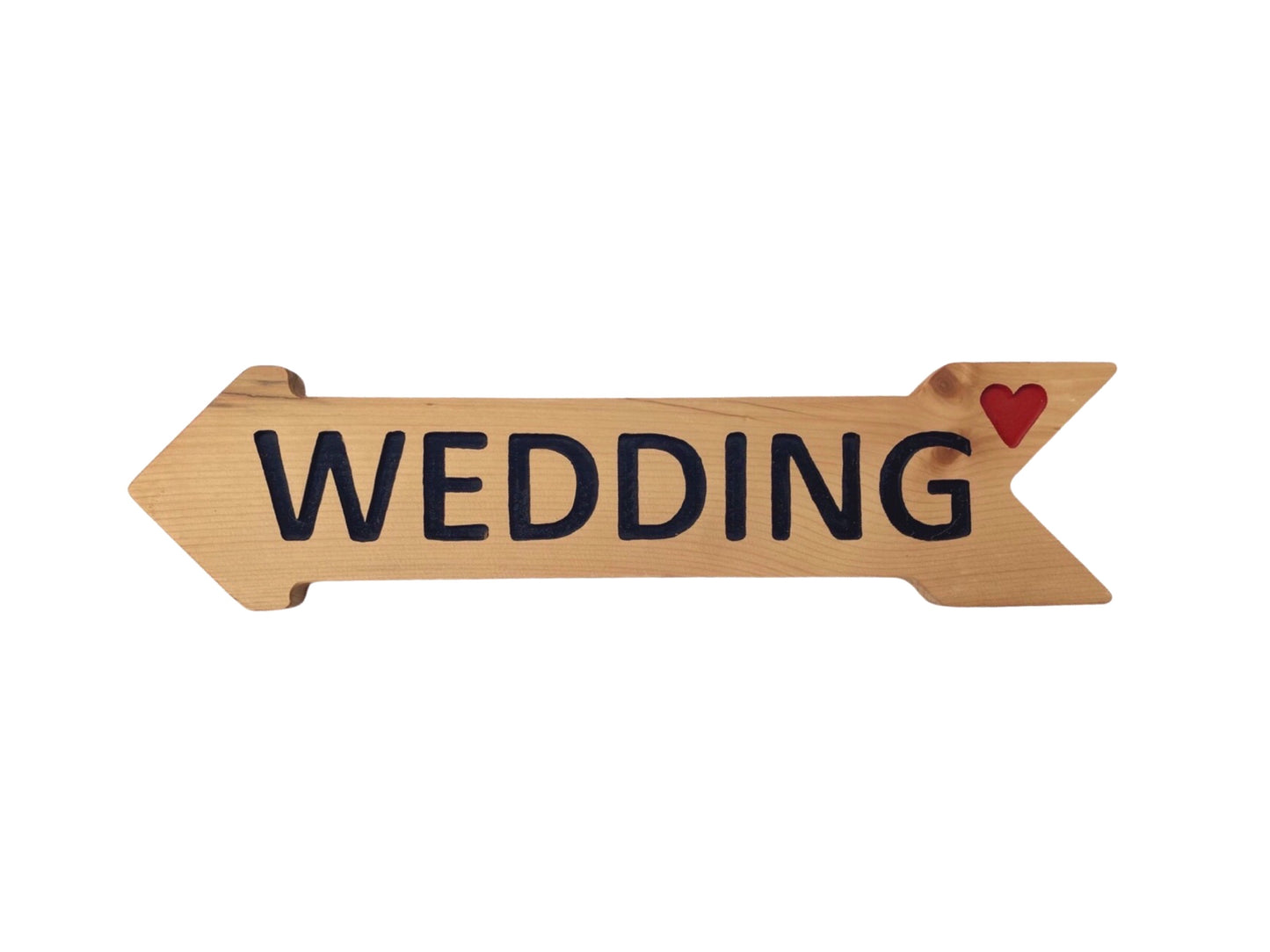 Wedding Hand Carved Arrow Sign