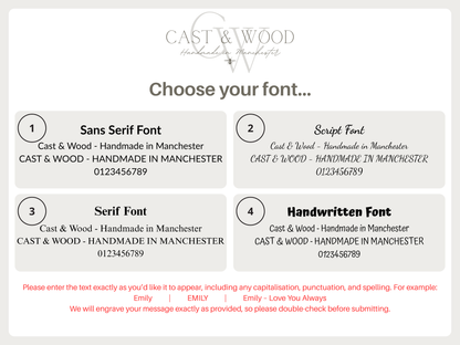 Personalised Family Name Solid Oak Chopping Board