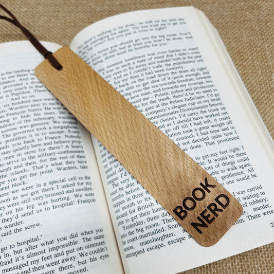 Book Nerd - Engraved Bookmark