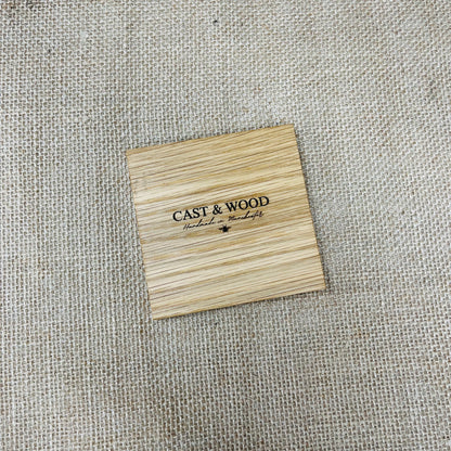 Personalised Family Name Coaster - Engraved Solid Oak