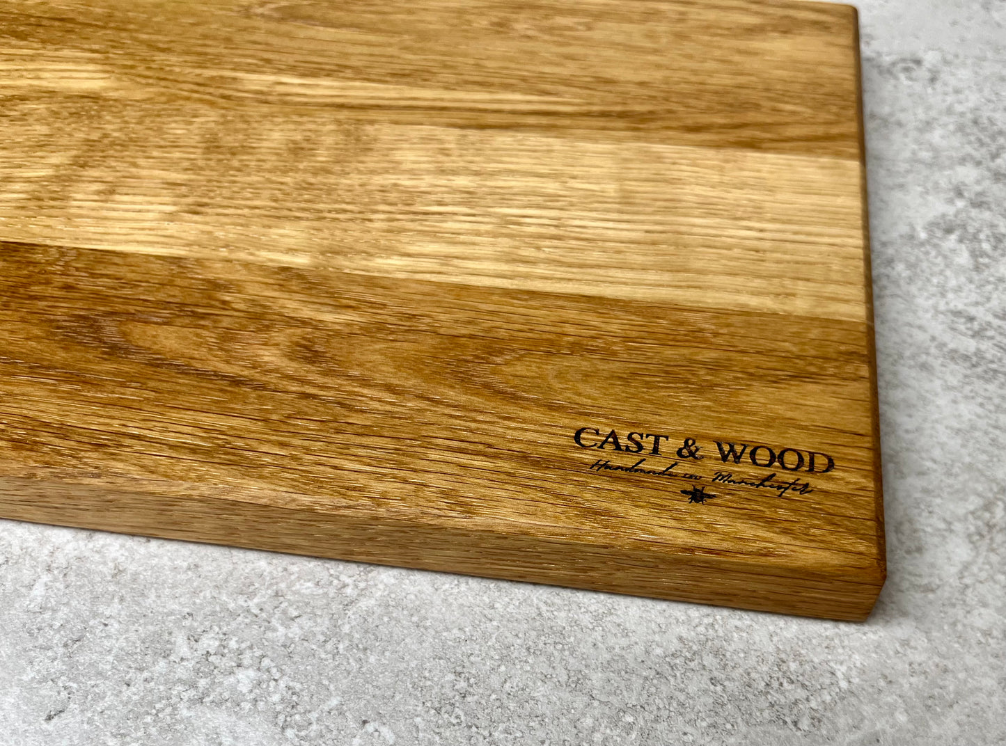 Personalised Family Name Solid Oak Chopping Board