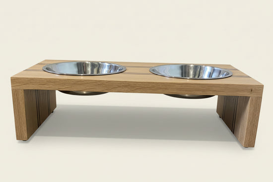 Striped Double Pet Bowl