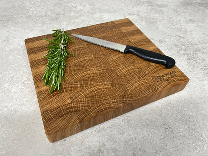 Medium Solid Oak End Grain Chopping Board