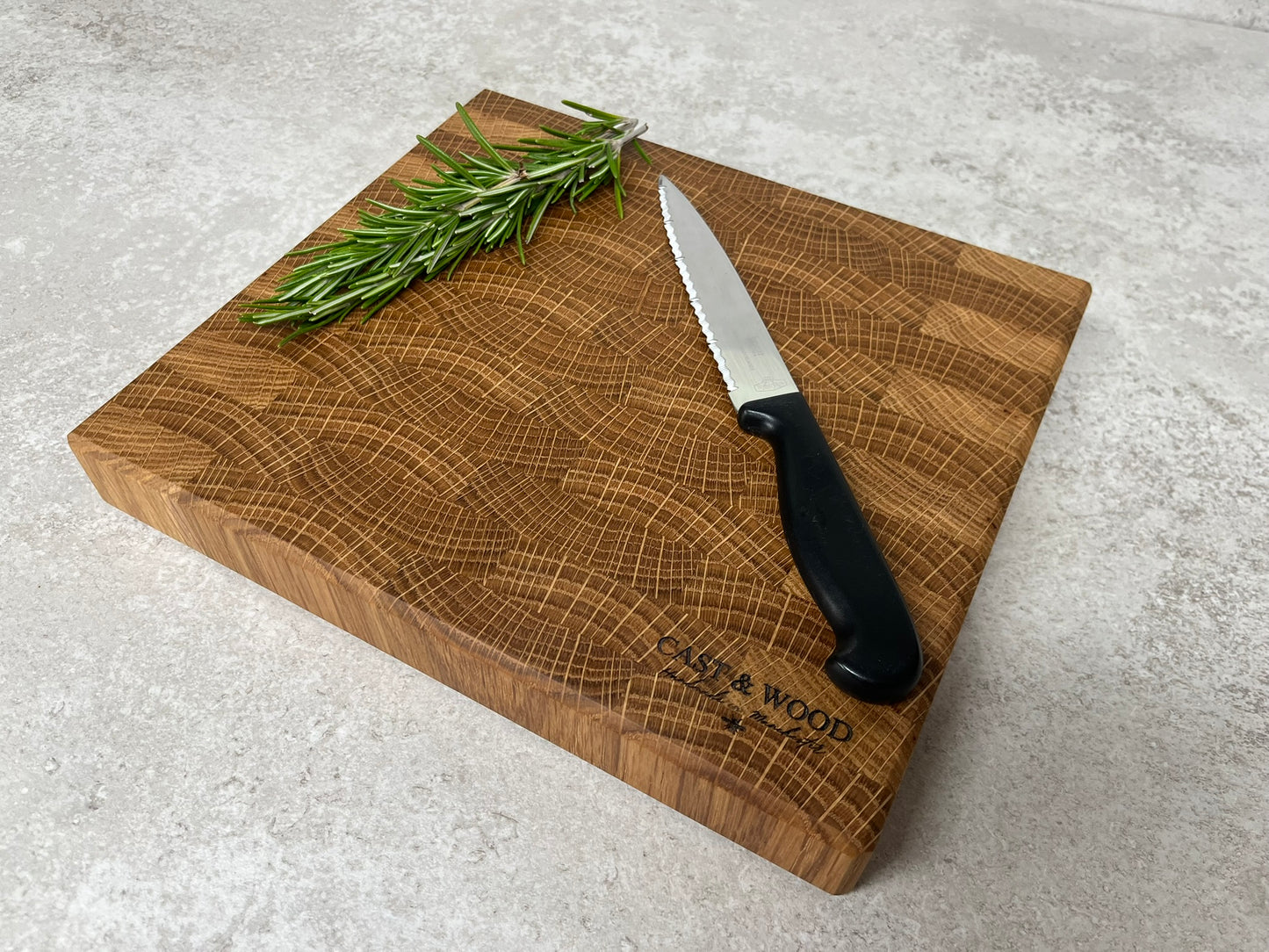Medium Solid Oak End Grain Chopping Board