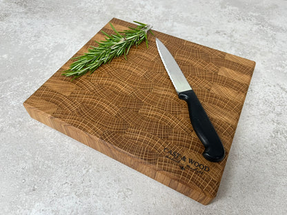 Medium Solid Oak End Grain Chopping Board