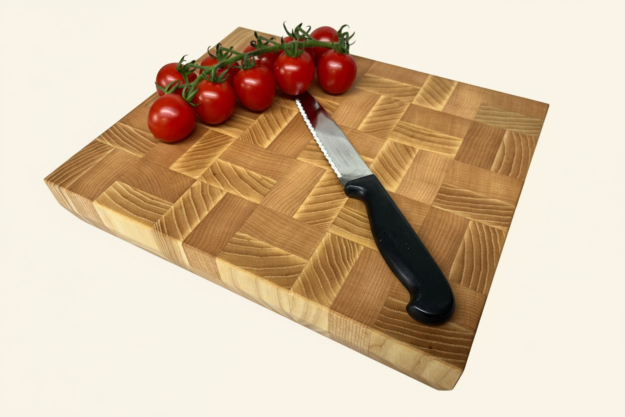 Cast and Wood Handmade ash and beech End Grain Chopping Board