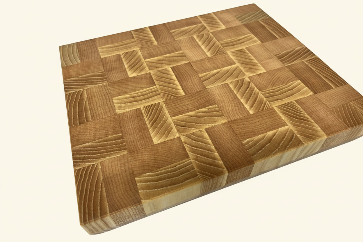 Cast and Wood Handmade ash and beech End Grain Chopping Board
