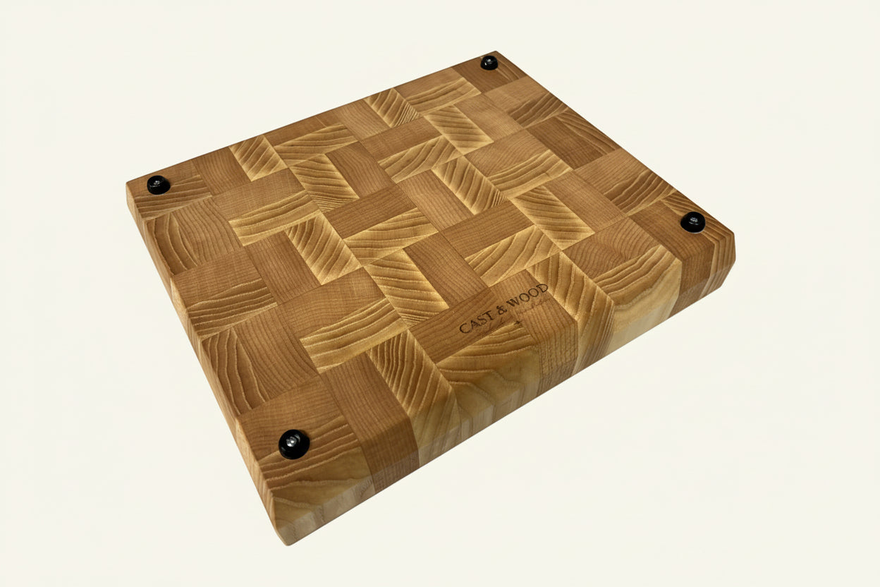 Cast and Wood Handmade ash and beech End Grain Chopping Board