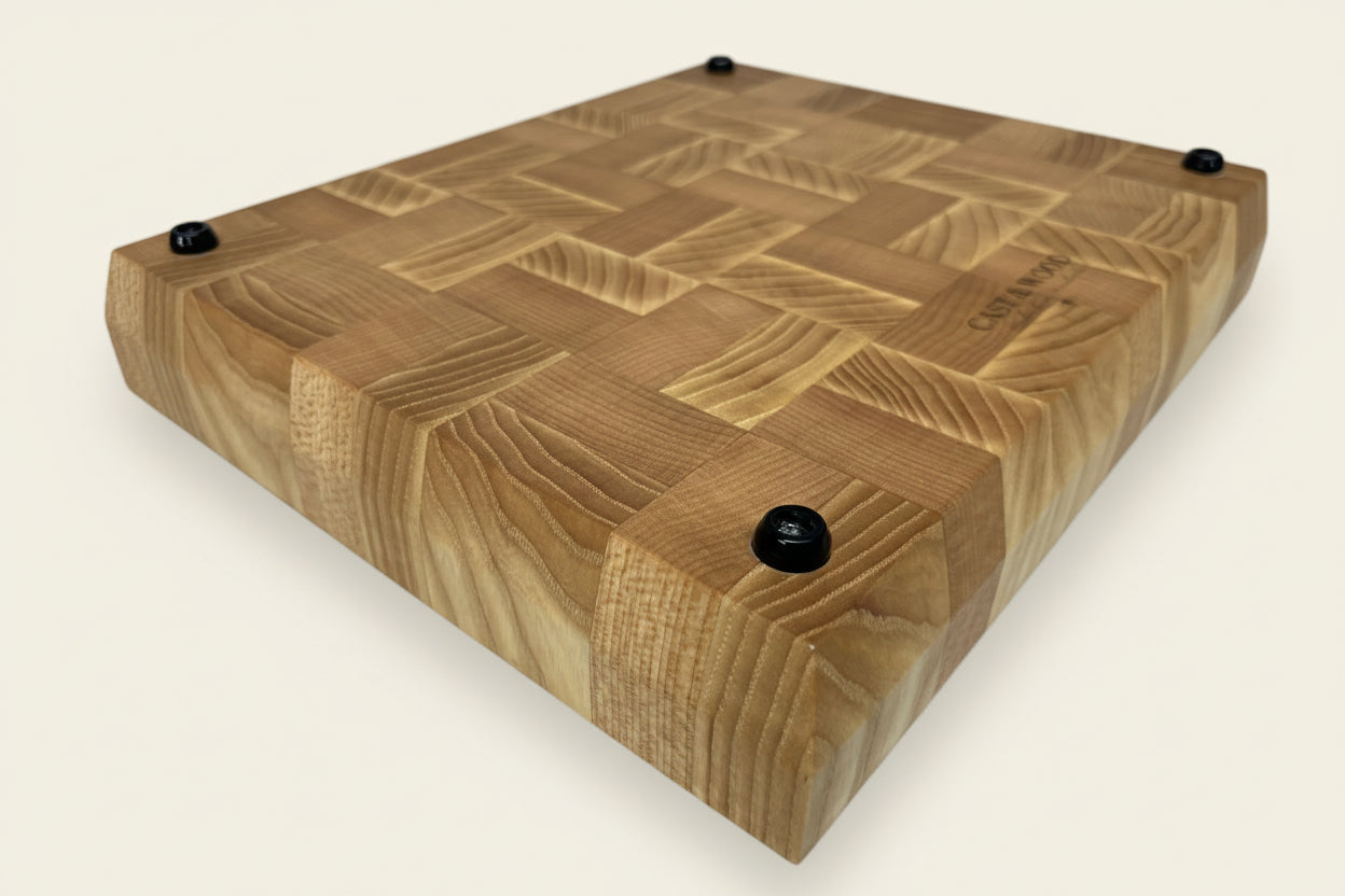Cast and Wood Handmade ash and beech End Grain Chopping Board