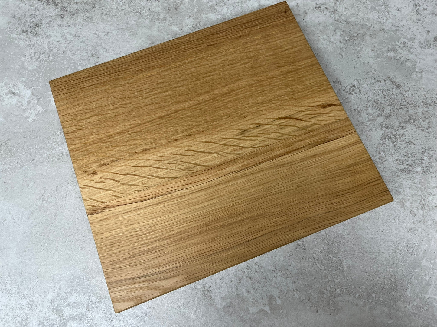 Chunky Solid Oak Chopping Board with Hand Carved Tree of Life