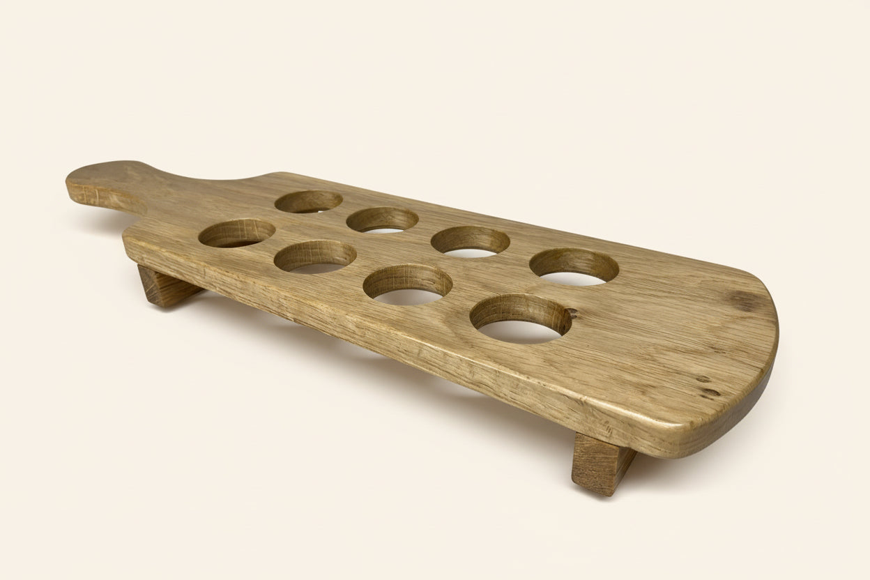 Oak Shot Glass Paddle