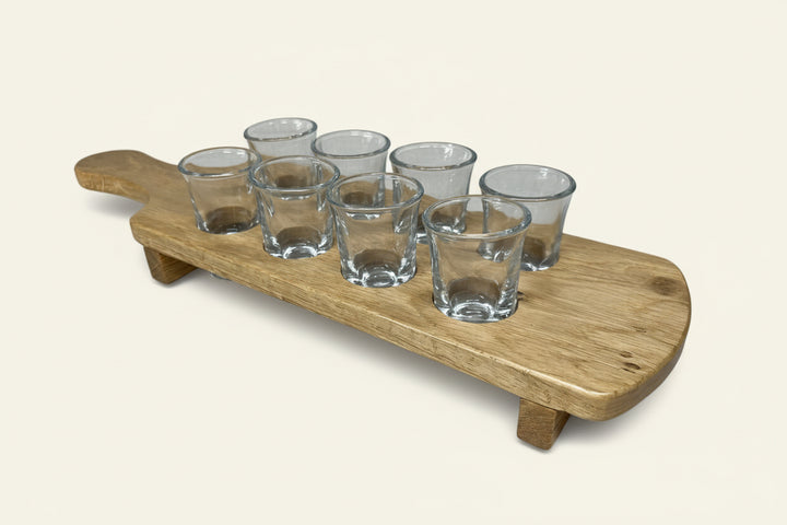 Oak Shot Glass Paddle