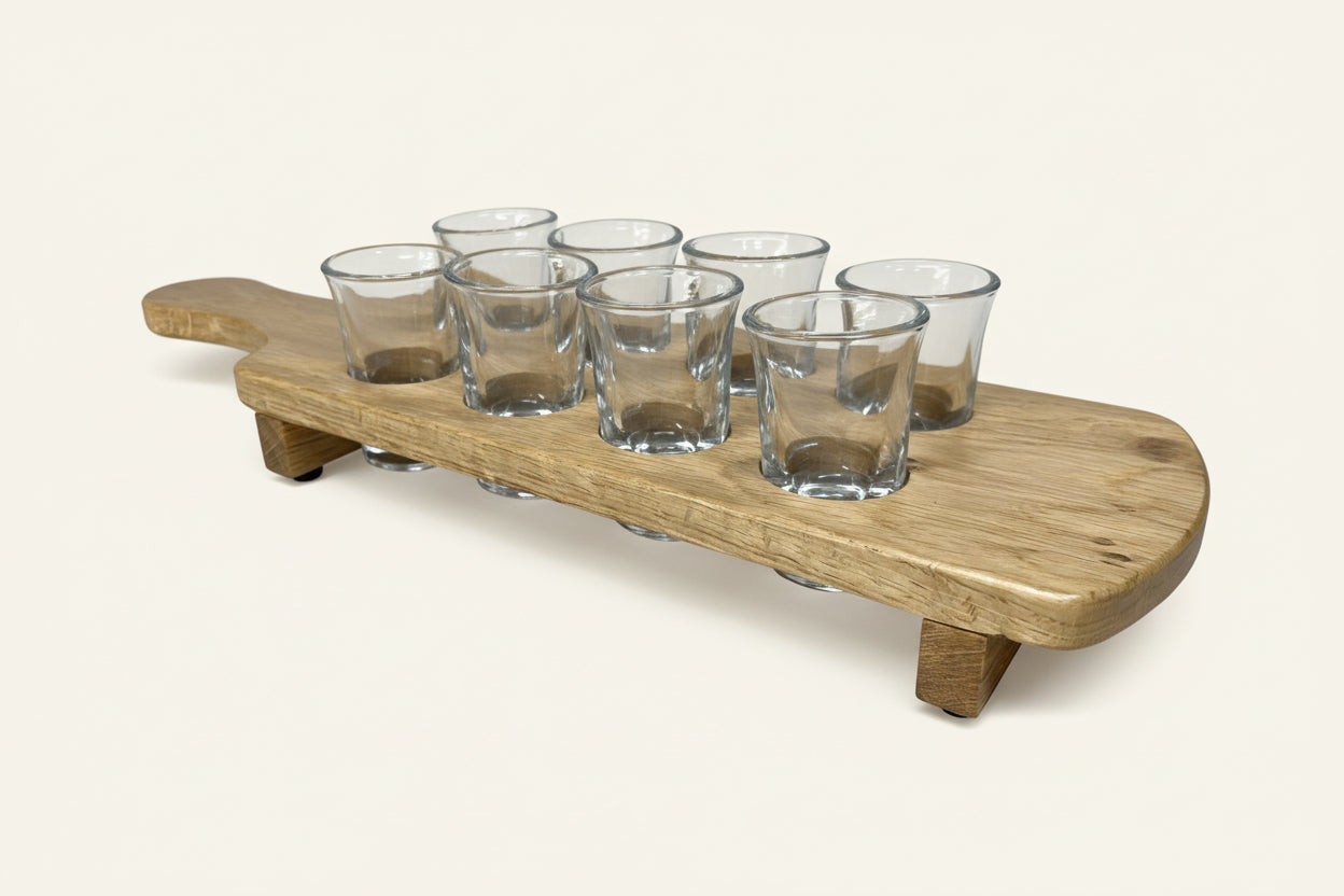 Oak Shot Glass Paddle