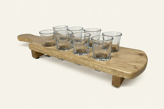 Oak Shot Glass Paddle