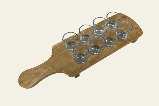 Oak Shot Glass Paddle