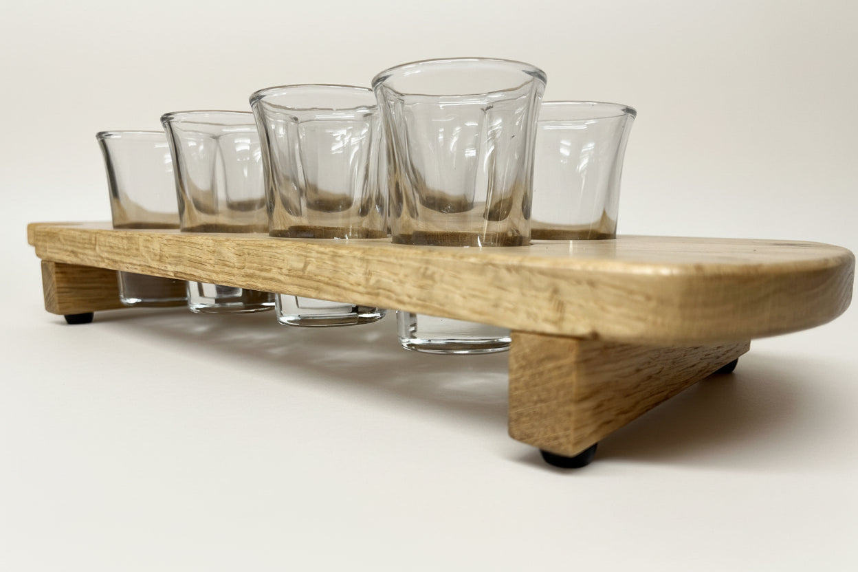 Oak Shot Glass Paddle