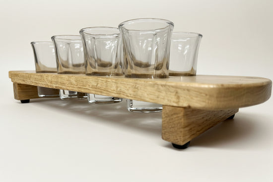 Oak Shot Glass Paddle