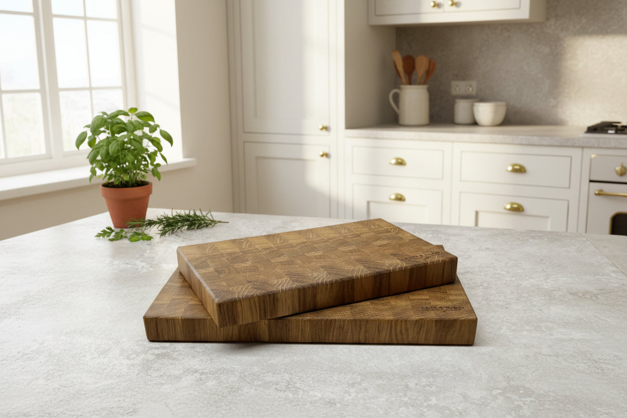 Heaton End Grain Chopping Board - Set of 2