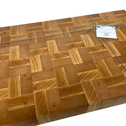 Large Premium End Grain Chopping Board - Ash / Beech