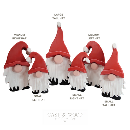 Festive Gonk - Handmade Decorative Wooden Gnome - Red