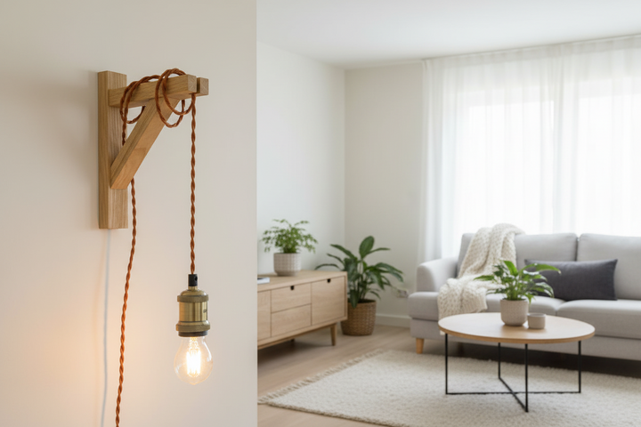 Oak Gallows Light Bracket