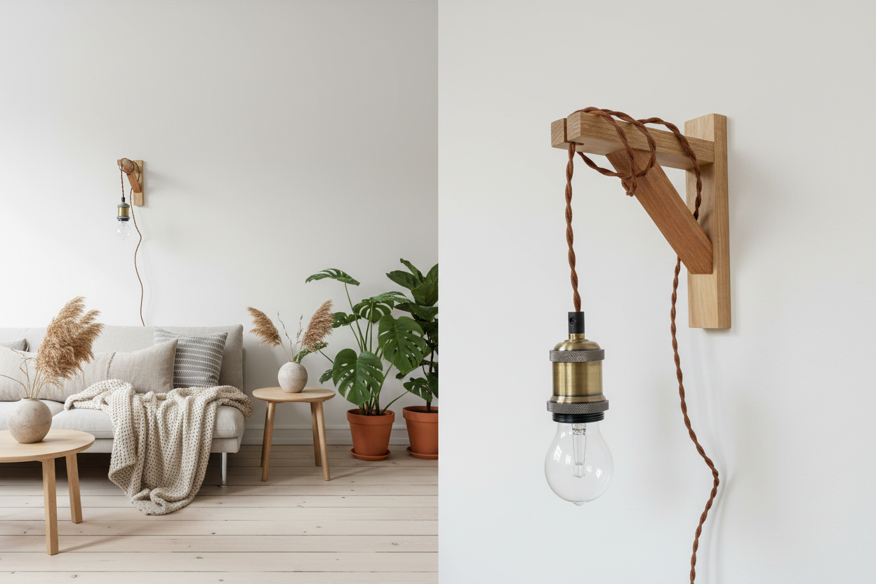 Oak & Balau Gallows Light Bracket