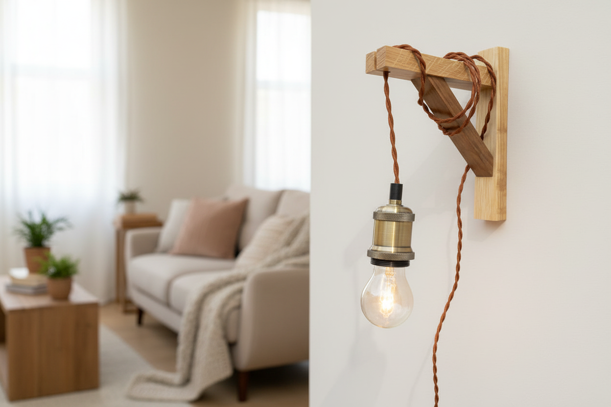 Oak & Black Walnut Gallows Light Bracket